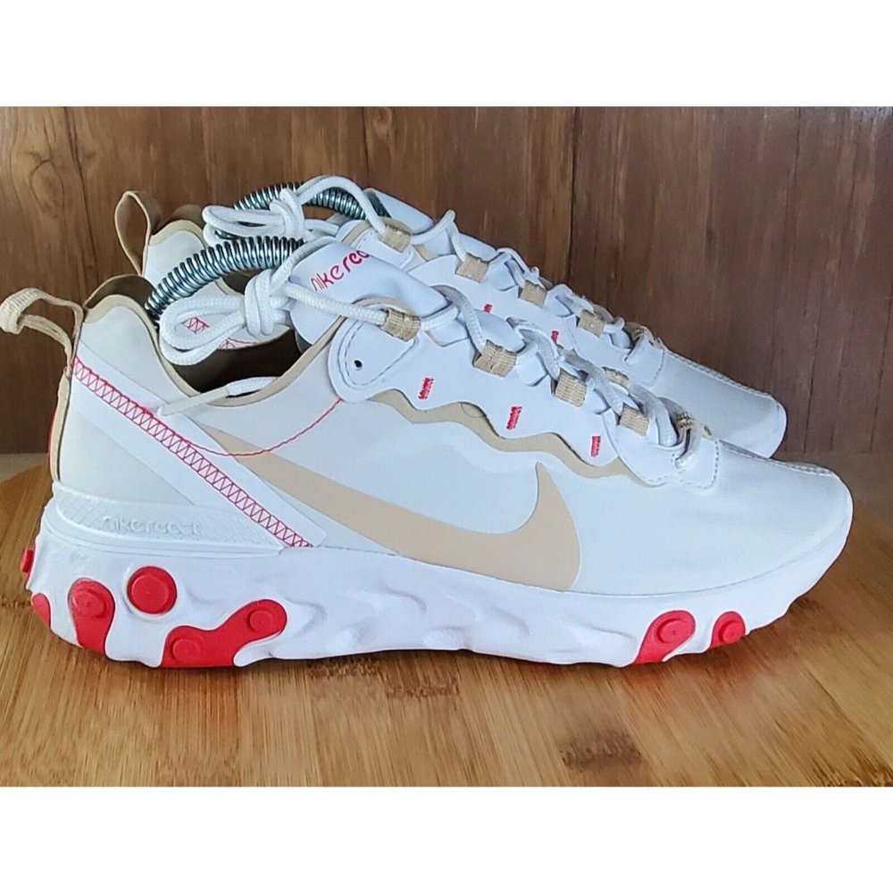 Nike React Element 55 White Ember Glow Desert Ore… - image 1